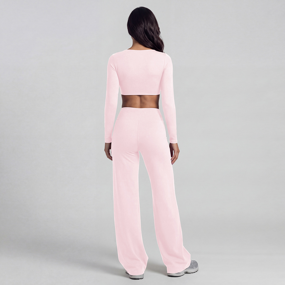 Completo pantalone a gamba dritta - rosa