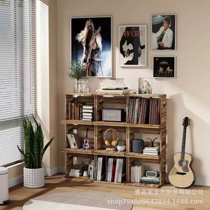 Wooden Vinyl Record Rack Solid Wood Storage <b>Box</b> For Home <b>Music</b> Collection Organize Records And CDs - Product Image 2