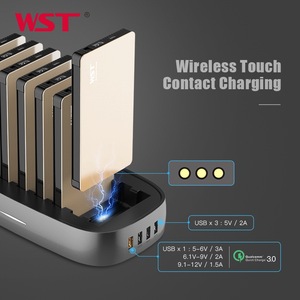 Station de recharge mobile partagée WST avec boîtier métallique, 8000 mAh*8, pour restaurants, avec câble inclus - Product Image 6