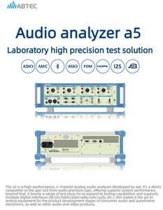 Testeur électroacoustique ABTEC A5 2 entrées/2 sorties avec options numériques BT, HDMI, I2S, A2B, PDM, THD+N, FR pour haut-parleurs, casques et R&D - Product Image 4