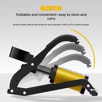 Pompe à air à pied à trois cylindres avec manomètre pour pneus de voiture et de vélo, outil d'atelier automobile