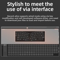 Clavier mécanique Weikav Record 66 ALice en aluminium, 68 touches, rétroéclairage RVB, structure de joint personnalisée, ergonomie
