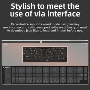 <span class=keywords><strong>Clavier</strong></span> mécanique Weikav Record 66 <span class=keywords><strong>ALice</strong></span> en aluminium, 68 touches, rétroéclairage RVB, structure de joint personnalisée, ergonomie - Product Image 3
