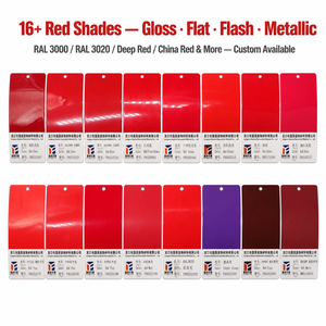 Revêtement en poudre haute brillance rouge flamme RAL 3000 |   Époxy <span class=keywords><strong>polyester</strong></span> pour meubles en métal et acier - Product Image 5