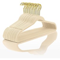 Vente en gros usine : Cintres classiques antidérapants en velours floqué pour jupes et vêtements, personnalisables, simples et peu encombrants
