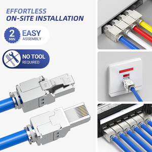 Schild Cat6a <span class=keywords><strong>ftp</strong></span> Rj45 Afgeschermde Cat8 Connector Toolless Modulaire Plug - Product Image 2