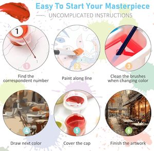 SONGWOO ART Kit de Pintura por Números para Adultos Principiantes, <span class=keywords><strong>Paisaje</strong></span> Acrílico, Personalizable, para Decoración de Pared - Product Image 6