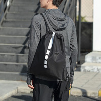 Grand sac de sport unisexe personnalisé sac à dos motif solide étanche avec cordon de serrage sports jeux d'entraînement voyage en plein air doublure polyester