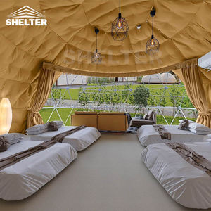 럭셔리 텐트 글램핑 텐트 스틸 프레임 측지 돔 하우스 판매 - Product Image 6