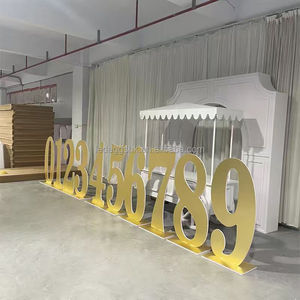 Large Gold Acrylic <b>Mirror</b> Number <b>Stand</b> for Party Decorations SMOOTH New Arrival Birthday Backdrop for Events - Product Image 2