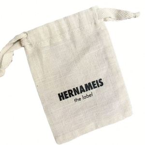 Sacs en coton pur personnalisés 9x12cm avec impression de logo, sacs en coton réutilisables, pochettes fines pour bijoux, à utiliser pour les alliances, les montres - Product Image 4