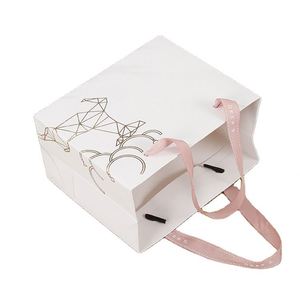 Wholesale Custom Printed Brand Logo <b>Art</b> Paper Recyclable Luxury Shopping Bag for Clothing Shoes <b>Socks</b> Fur Gift - Product Image 3