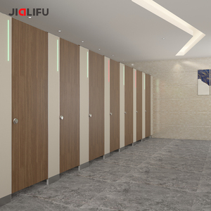 Nhà Máy Giá không thấm nước HPL áp lực cao Laminate nhà vệ sinh phân vùng cubicles với LED ánh sáng cho trung tâm mua sắm - Product Image 2