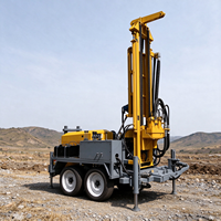 Foreuse hydraulique sur roues pour puits d'eau, machine de forage de 300 m, diamètre max. de forage 400 mm, foreuse diesel