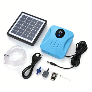 Bomba de oxigênio <span class=keywords><strong>solar</strong></span> Movido A Energia <span class=keywords><strong>Solar</strong></span>/DC Carregamento Oxygenator Aerador Da Lagoa com 1 Pedra De Ar Do Aquário Bomba De Oxigênio Da Água Airpump 2L/min - Product Image 1