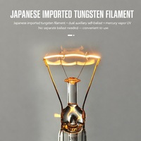 Lampe chauffante UVB pour tortues, lampe solaire à spectre complet pour reptiles, lampe chauffante UVA, lampe à décharge de gaz en verre, supplément de calcium pour lézards et tortues