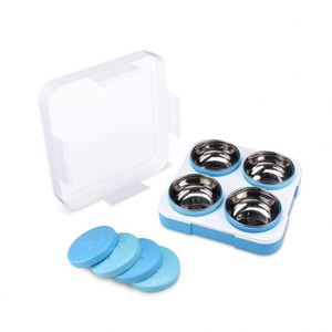 <b>Lunch</b> <b>Box</b> for Adults With Tableware Bag 4 <b>Compartment</b> Divided <b>Lunch</b> Containers With Lids Leakproof BPA Free Dishwasher Safe Blue - Product Image 4