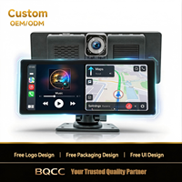 Autoradio Android portable BQCC 10,26 pouces avec caméra frontale, CarPlay, GPS, Android Auto, lecteur multimédia pour véhicule, écran, stéréo