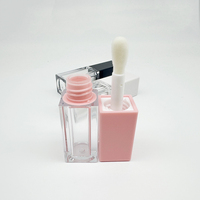 Divers AS + ABS 5ml Rose Blanc Noir Vide Tube de Brillant à Lèvres Personnalisé Conteneur Tubes de Brillant à Lèvres Carrés avec Baguette