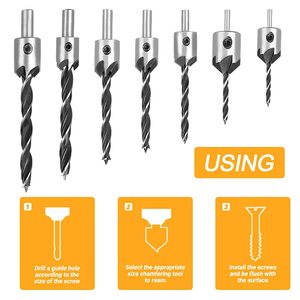 Emagi Metric <b>Step</b> <b>Drill</b> Bits Hex Shank For Nonferrous Metals Multipurpose <b>Drill</b> Bit Set - Product Image 6