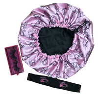 Bonnet en satin pour femme avec bande à nouer, bonnet de nuit en soie, vente en gros