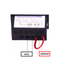 Termometer LED Digital Pengontrol Suhu AC 220V Termostat Kulkas Mobil Meteran Panel Suhu Digital dengan Sensor