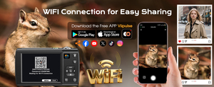 Cámara <span class=keywords><strong>de</strong></span> Vlogging WiFi 88MP 2026, Doble Lente, Pantalla Táctil, Autoenfoque, Antivibración, Viajes, Fotografía 8K, <span class=keywords><strong>Tarjeta</strong></span> SD - Product Image 6