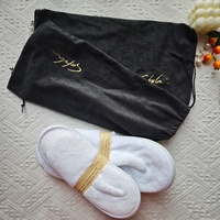 Sac à chaussures de luxe en velours doux imprimé avec logo personnalisé, sac cadeau à anneau unique, sac de rangement souple pour lingerie et accessoires capillaires