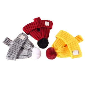 Gorro de Invierno para Mascotas Golden Pet, Gorro Tejido de Lana Cálido para Perros y Gatos, Color Sólido, Estilo Festivo con Pompón - Product Image 5