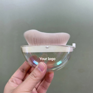 YRX Half Round Face And Body Brush Makeup Kabuki Tanning Body Applicator Brush Single <b>Foundation</b> Kabuki Brush With Cap - Product Image 3