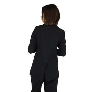 เสื้อเบลเซอร์สีดำแบบกระดุมสองแถว Zahjr Donna Giacca สำหรับผู้หญิง ชุดทำงาน - Product Image 3