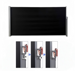 Ngoài trời Patio vườn riêng tư màn hình không thấm nước Sun Shade gió gấp mái hiên có thể thu vào với hướng dẫn hoạt động hỗ trợ khung - Product Image 3