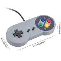 Controlador USB para Gamepad SNES, Joystick para Juegos, Compatible con N SNES, para PC con Windows y Computadoras MAC