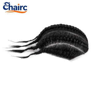 Sistema di trecce per capelli da <span class=keywords><strong>uomo</strong></span> senza colla, 100% capelli umani, facile applicazione senza colla per <span class=keywords><strong>uomo</strong></span> - Product Image 5