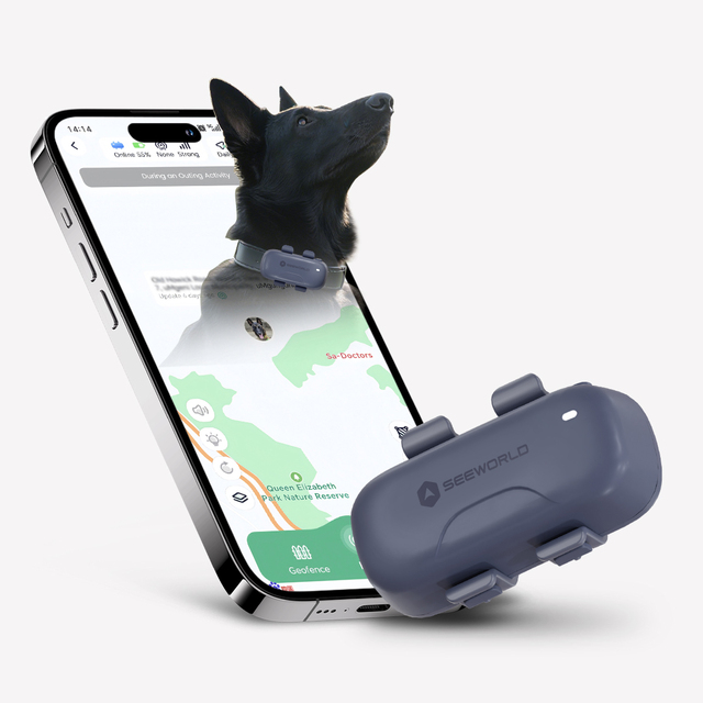 Long Battery Life GPS Tracker for Cats Dogs Waterproof IP67 Real Time Satellite Tracking 4G Network Supports Beidou Glonass LBS