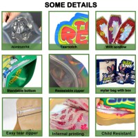 Boîtes de céréales personnalisées imprimées avec découpe unique de forme irrégulière, effet UV localisé, pour fleurs comestibles Cali Packs 3.5G – Créez votre design