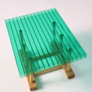 Modern Design Polycarbonate Twin- Wall Hollow Sheet for Hotel <strong>Plastic</strong> Greenhouses <strong>Roofing</strong> Green Color - Product Image 5