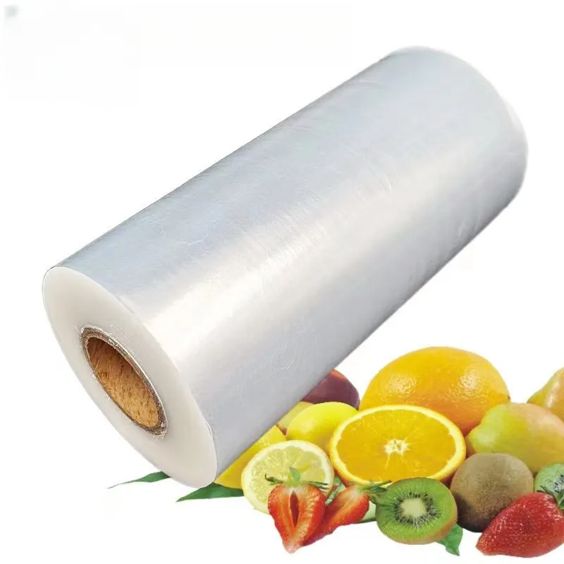 Plastik bungkus Cling Film untuk makanan PVC Gratis Stretch Film disesuaikan OEM Roll Food Grade transparan