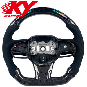 Volant de voiture sport en fibre de carbone avec revêtement en daim LED personnalisé pour Chrysler 300 300C SRT 2015-2017 - Product Image 1