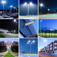 Farola LED de Aluminio para Exteriores, 200W 240W, IP66, 160LM/W, 3CCT, Potencia Seleccionable, 100-277v, Tipo Caja de Zapatos