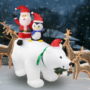 Noël ours polaire <span class=keywords><strong>gonflables</strong></span> décor père noël intérieur extérieur jardin jouets personnalisés noël poupées <span class=keywords><strong>gonflables</strong></span> - Product Image 5