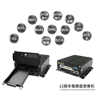 APC 8CH autobús móvil GPS 4G Wifi 12 canales CMSV6 sistema de visión nocturna AHD 720p 1080p grabadora ADAS grabación de vídeo grabadora de coche