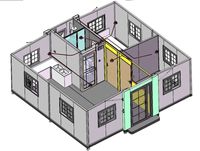 Petite Maison Préfabriquée de Luxe Nouveau Style Conteneur Extensible Living Home Villa avec 2 Chambres pour Appartement Hôtel Utilisation Extérieure