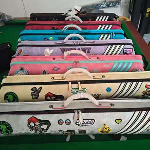 LIZARD Leiseta Rainbow Series Pool Cue Case,7 Holes Large Capacity Genuine Cowhide Fashion Colorful Multi‑Hole Billiard Cue Bag - Product Image 1
