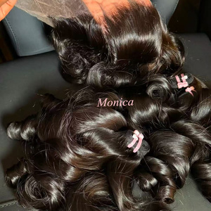 Paquetes de cabello crudo negro natural Suministros de cabello sin procesar Paquetes de ondas sueltas camboyanas - Product Image 2