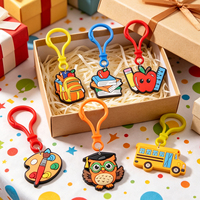 Série Thème Fête des Enseignants – Porte-clés personnalisé en caoutchouc léger et étanche avec logo 3D imprimé UV, idéal comme cadeau