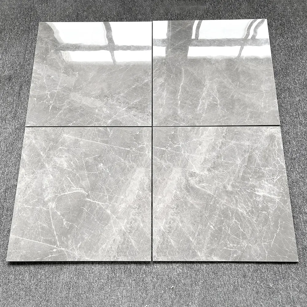 Plancher de salle de séjour gris Mable, carreaux de céramique, plancher 60x60