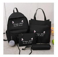 2024 nouveau YCH femme crayon sacs à main sac à dos enfants sacs d'école en gros dames sacs d'école 4 pièces ensembles Polyester filles et garçons
