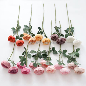 ดอกกุหลาบปลอมก้านเดี่ยวสีแดง ขาว ชมพู ดำ สำหรับตกแต่งบ้าน งานแต่งงาน สีฟ้า สีม่วง ดอกไม้ประดิษฐ์จากผ้าไหมเทียม จำหน่ายจำนวนมาก - Product Image 4