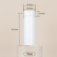 Tube à comprimés effervescents en PP de qualité alimentaire, pleine taille, personnalisable, résistant à l'humidité, avec dessiccant et bouchon à clapet